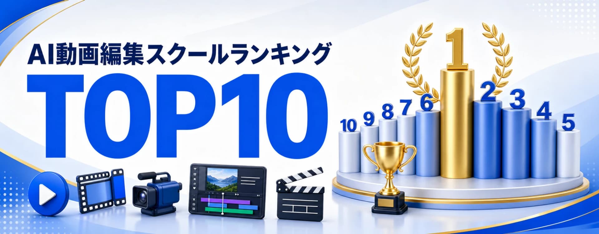 AI動画編集スクールランキング TOP10