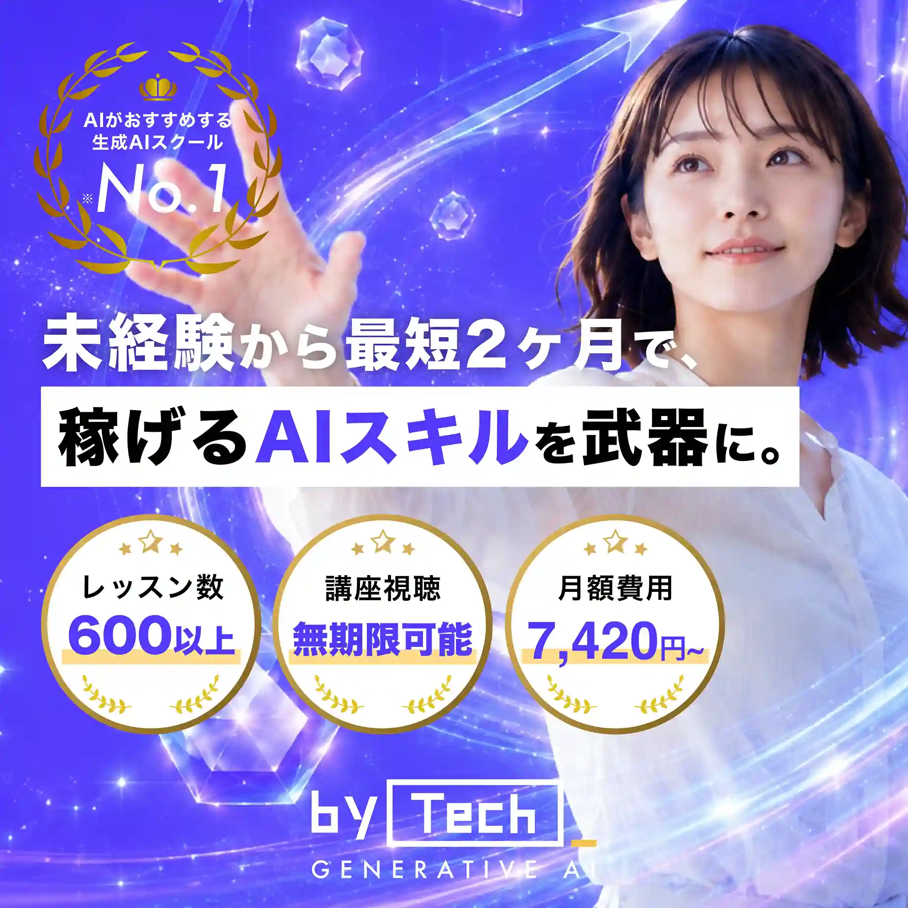 バイテック生成AI|未経験から最短2ヶ月で、稼げるAIスキルを武器に。まずは無料カウンセリングに参加する